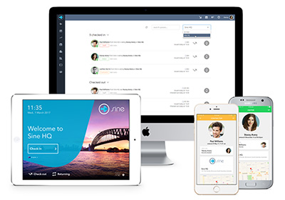 Monitor, tablet and 2 smartphones showing different screens from an app. They include screen that show profiles of people. Monitor, tablet and 2 smartphones showing different screens from an app. They include screen that show profiles of people.
