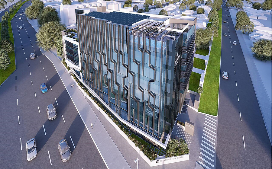 Computer rendering of a modern looking building Computer rendering of a modern looking building