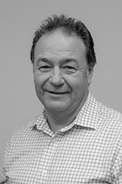 Black and white image of Neil Clarke Black and white image of Neil Clarke