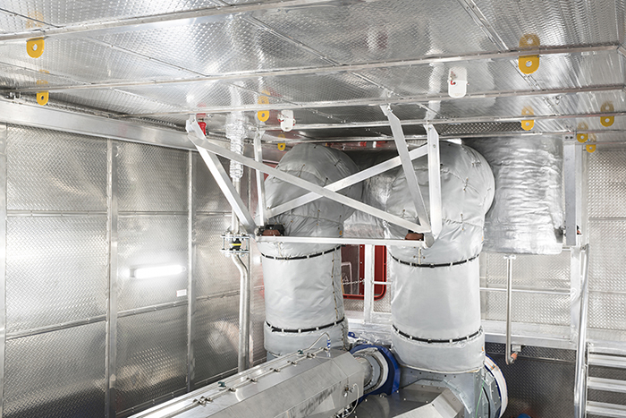 Large piping covered in padding Large piping covered in padding